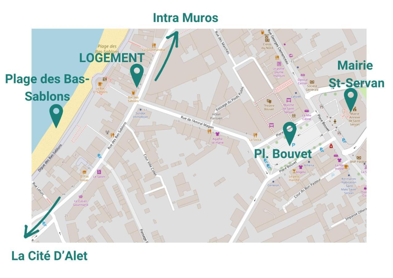 Les Letruns - Appart - 3 Pers - Vue Sur La Mer Saint-Malo Ngoại thất bức ảnh